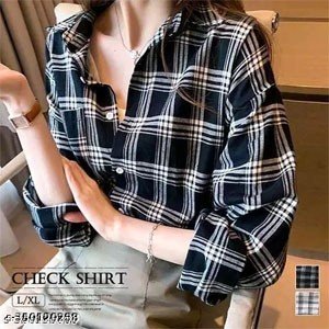 WOMAN CHACK SHIRT BLACK