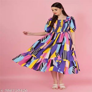 Elevated Elegance Redefining Style with the Smocked A-line Midi Dress