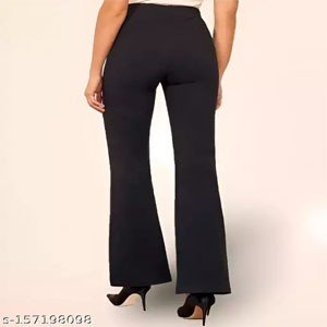 Casual Polyester Blend Black Pant (38"Inches)