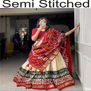 Latest Dola Silk Patola Printed Lehenga Choli With Dupatta Traditional Blouse