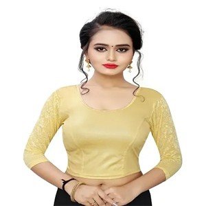 Shimmer Spandex Women's Readymade Stretchable blouse ( Free Size - 30