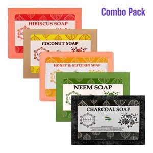 KAMALHERBAL 100% Pure Natural & Organic Charcoal Soap, Neem Soap, Honey & Glycerin Soap, Coconut Soap & Hibiscus Soap For Man And Women By LAZYwindow