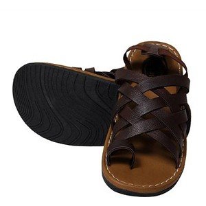 Men's Brown Synthetic Slip on Slippers