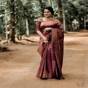Stylish Lichi Silk Paithani Work Saree for Women