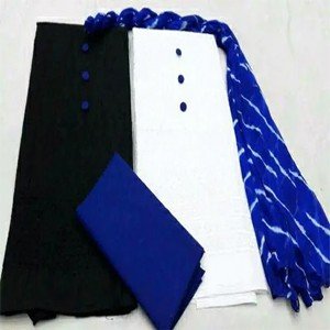 Multicoloured Cotton Unstitched Dress Material For Women