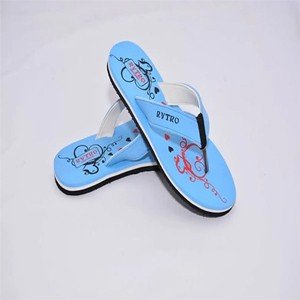 Blue Eva Printed Slippers Flip Flops For Women