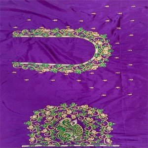 Latest Beautiful Silk Blend Embroidered Unstitched Blouse