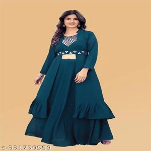 Treditional Womens Ethnic sets with top, Bottom, Koti