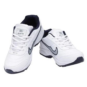 White Synthetic Sports Shoes For Men