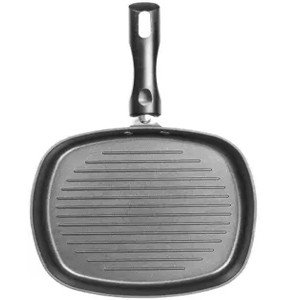 NARV Classic Nonstick Grill Tawa Gas Stove Compatible Sandwich Pan with Handle K2 Grill Pan 22.5 cm diameter 1 L capacity  (Aluminium, Non-stick)