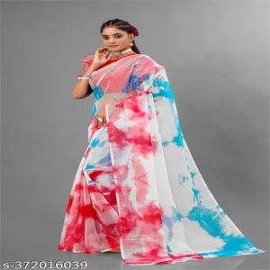 organza partywear saree