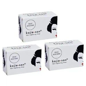 SB9 Kojie San Skin Lightening Soap Kojic Acid Soap for Fades Age Spots, Freckles and Other Signs of Sun Damage 135gm (Pack of 3)