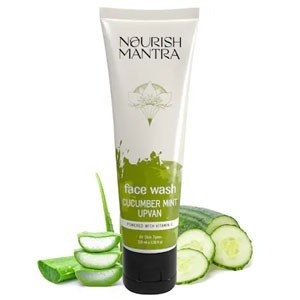 Nourish Mantra- Cucumber Mint Upvan Face Wash (100 ml) | Powered with Vitamin C, Cucumber, and Niacinamide | Face Wash For All Skin Types | Paraben & SLS\SLES Free | Vegan & Cruelty-Free