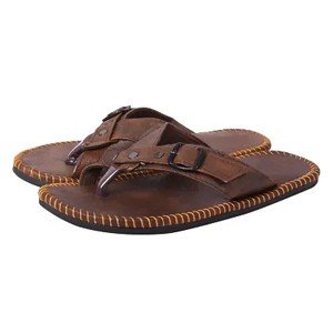 Brown Synthetic Slippers For Men