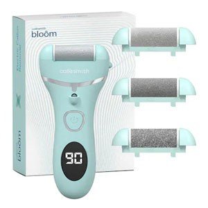 Caresmith Bloom Rechargeable Callus Remover for Feet | Foot scrubber for dead skin | 3 Roller Heads for Dead Skin Removal | Pedicure Machine