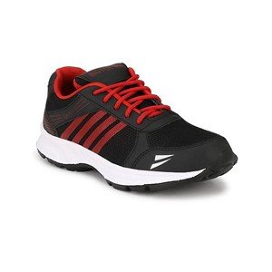 Stylish Mesh Black Self Design Sports Shoes For Men