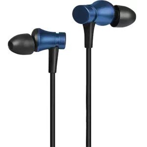 Mi Mi Wired in-Ear Earphones with Mic, Ultra Deep Bass & Metal Sound Chamber Wired Headset  (Blue, Black, In the Ear)