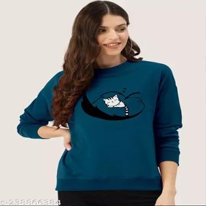 Women Casual teal morpeach long full Sleeve tshirt, Printed T shirt, Women Round Neck Tshirt, Tshirt for Woman, Girl tshirt, Imported tshirt, oversize tshirt, graphic tshirt