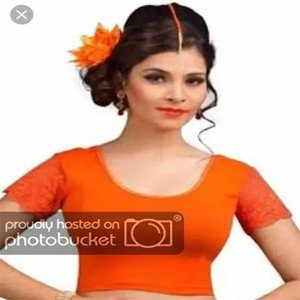 Orange Readymade Strechable Blouse