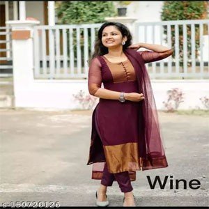 Most Attractive Kurta Pant Dupatta Set For Woman