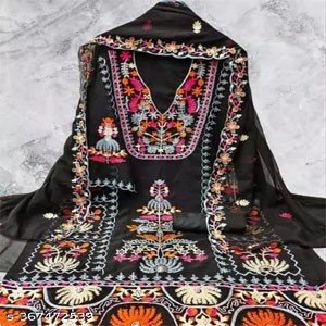 designer Georgette Embroidered Pakistani Style Salwar Suits Dress materials