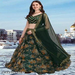 stylish designer full flaired lengha