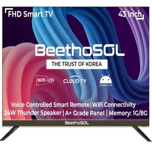 BeethoSOL 108 cm (43 inch) Full HD LED Smart Android Based TV  (43BZ37)