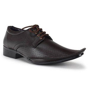 Elegant Brown Synthetic Leather Formal Shoe