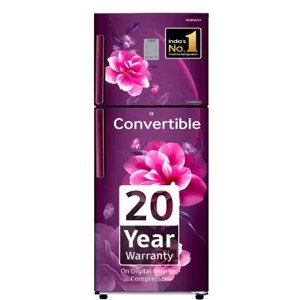 SAMSUNG 236 L Frost Free Double Door 2 Star Convertible Refrigerator with Digital Inverter with Display  (Camellia Purple, RT28C3922CR/HL)