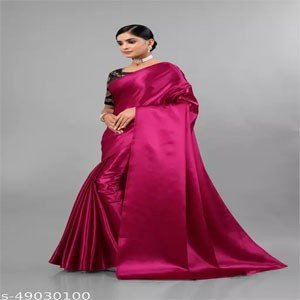 sana silk satin silk purple saree with Blouse