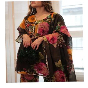 Fancy Muslin Kurta Set For Women