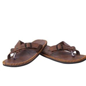 Brown Synthetic Slippers For Men