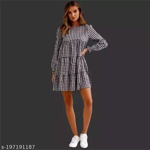 DESIGNER COTTON CHEX Dresses