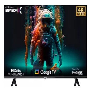 MOTOROLA EnvisionX 140 cm (55 inch) QLED Ultra HD (4K) Smart Google TV with Dolby Vision and Dolby Atmos  (55UHDGQMBSGQ)#JustHere