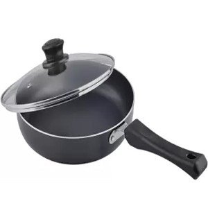 NIRLON Induction Based Non-stick Fry Pan With Glass Lid Fry Pan 24 cm diameter with Lid 2 L capacity  (Aluminium, Non-stick, Induction Bottom)