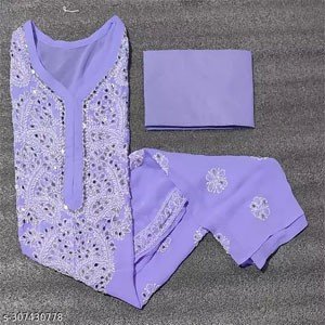 MIRROR WORK CHIKANKARI KURTI WITH INNER