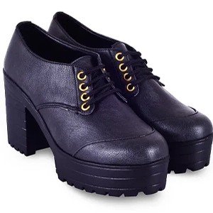 Women Trendy Black Synthetic Solid Heeled Boots