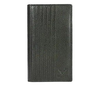 REDHORNS Genuine Leather Regular Card Holder Wallet with Multi Pockets for Men (Green)