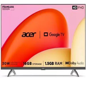Acer Advanced I Series 102 cm (40 inch) Full HD LED Smart Google TV 2023 Edition with 1.5GB RAM, 16GB Storage, 30W Dolby Audio  (AR40GR2841FDFL)