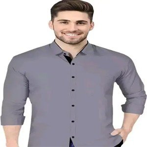 Classic Cotton Spandex Solid Formal Shirts for Men