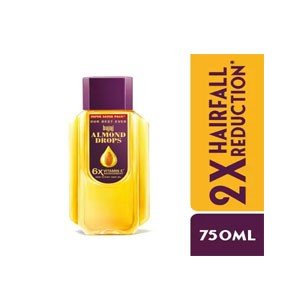 BAJAJ Almond Drops Hair Oil with 6X Vitamin E Nourishment for 2X Hairfall Reduction Hair Oil (Badamache Tel)  (750 ml)