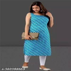 WOMEN PRINTED CRAPE A-LINE KURTI