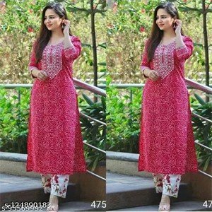 Bandhani Print Kurti Set