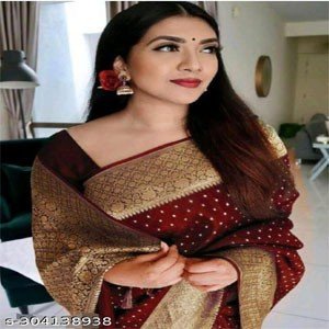 Premium Zari work woven Banarasi Saree