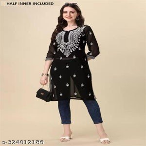 Maruti Enterprise Designer chikankari embroidered kurta