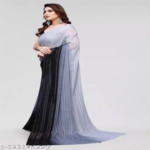 Pretty Satin Saree without Blouse Piece