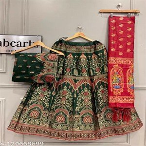 Emblished Banarasi Lehenga choli