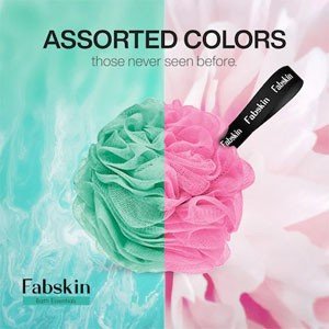 Fabskin Luxury Bathing Loofah For Men & Women - Pack Of 2 - Green & Pink