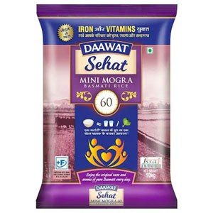 Daawat Sehat Mini Mogra 60 Basmati Rice 10 kg