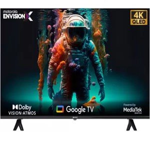 MOTOROLA EnvisionX 140 cm (55 inch) QLED Ultra HD (4K) Smart Google TV with Dolby Vision and Dolby Atmos  (55UHDGQMBSGQ)#JustHere